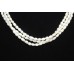 3 Line Necklace Strand String Beaded Freshwater Pearl Stone Bead Women D964